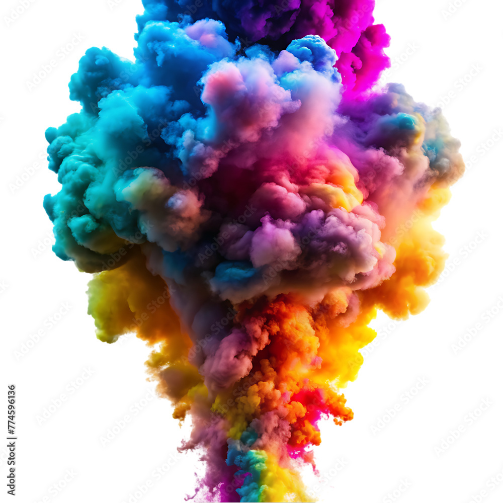 Chromatic burst vibrant colorful smoke explosions Chromatic burst vibrant colorful smoke explosions