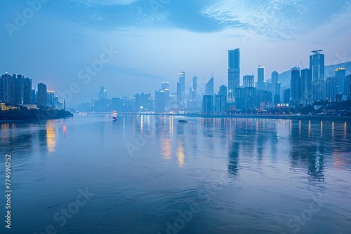 Wallpaper Mural a city skyline with a body of water in the foreground Torontodigital.ca