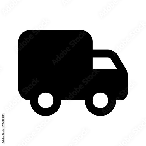 delivery truck glyph icon
