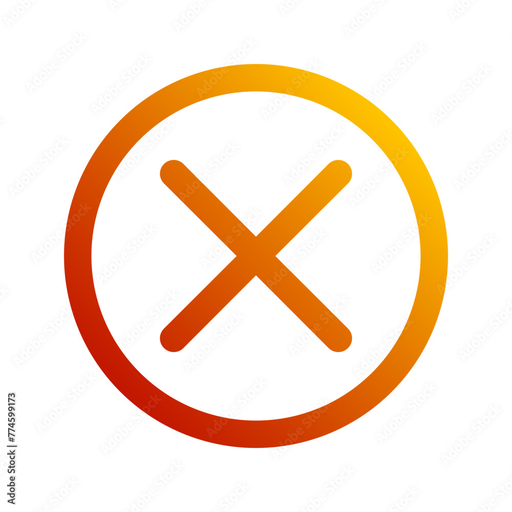 Obraz premium failed gradient icon