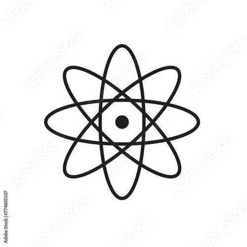 Flat Atom icon symbol vector Illustration © Md Mojammel