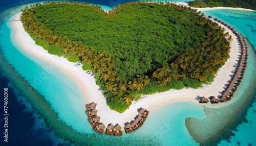 Paradise Island in the form of heart © SANTANU PATRA