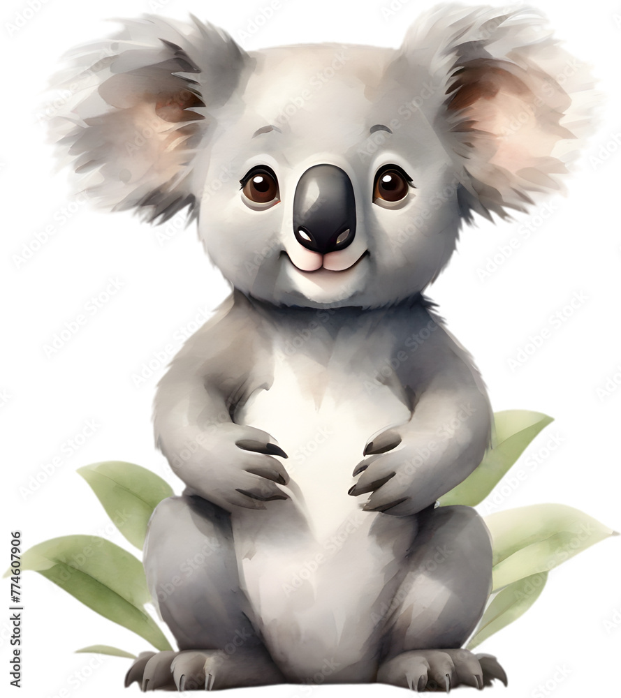 Watercolor painting of a cute Koala. Watercolor painting of a cute Koala.