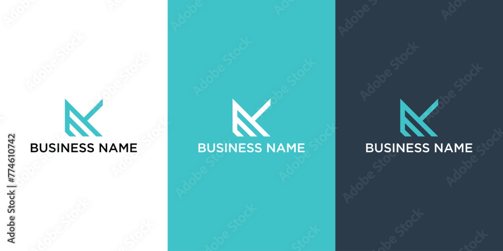 MK and KM K or M Initial Letter Vector Logo Design For Brand MK and KM K or M Initial Letter Vector Logo Design For Brand