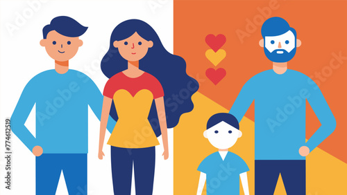 An image of two different family environments one with a chaotic and tense atmosphere and the other with a calm and supportive one highlighting