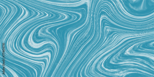 Abstract beautiful swirl liquid blue background, Bright and shiny swirl liquid background. multicolored pattern for designer white paint mixing into blue Liquid mixing marble wallpaper.