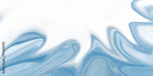 Abstract beautiful swirl liquid blue background, Bright and shiny swirl liquid background. multicolored pattern for designer white paint mixing into blue Liquid mixing marble wallpaper.