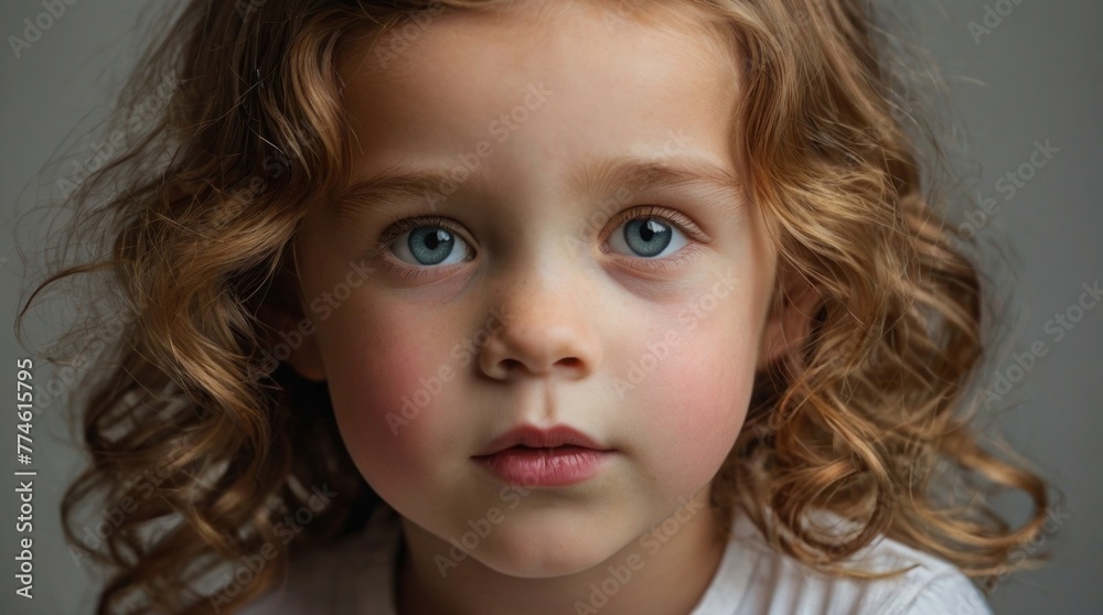A close-up capturing the essence of a child's portrait A close-up capturing the essence of a child's portrait