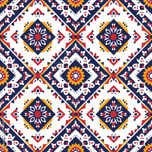 Wallpaper Mural Pattern seamless design, wallpaper, flower, fabric, carpet, mandalas, clothing, wrapping, sarong, tablecloth, shape, geometric pattern, ethnic pattern, traditional. illustration Torontodigital.ca