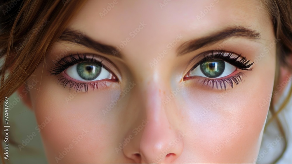 Close-Up of Woman's Eyes with Heterochromia Close-Up of Woman's Eyes with Heterochromia