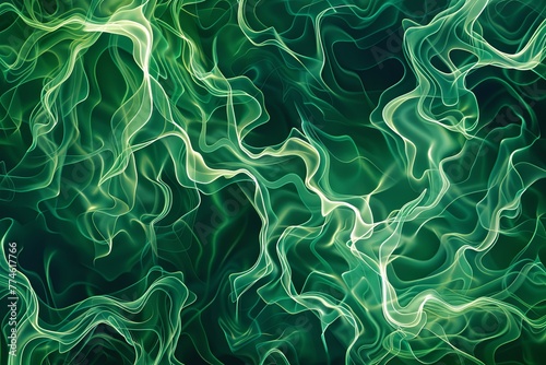 Abstract organic green lines, wallpaper, background.