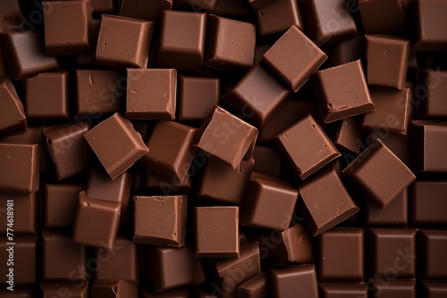 Background of chocolate candies, 3d rendering
