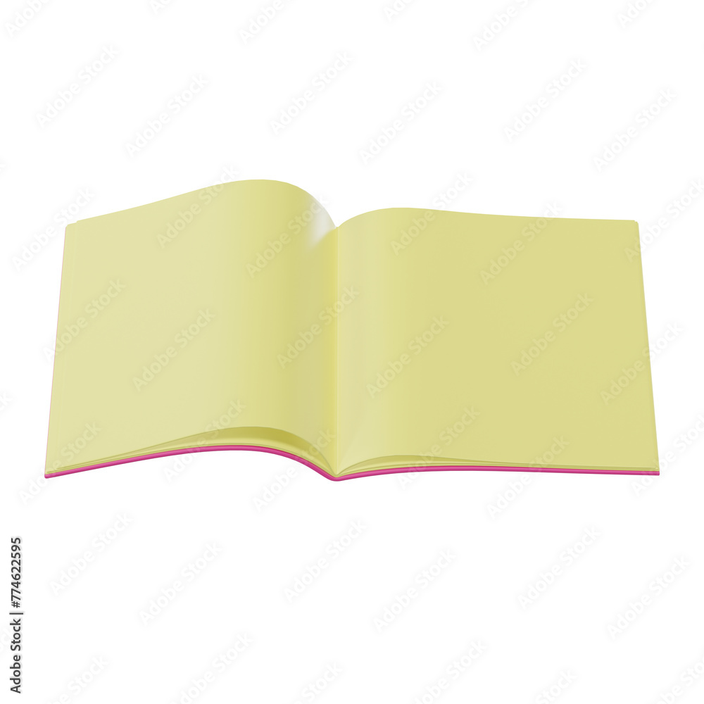 Fototapeta premium Magazine Mockup on White Background and Isolated