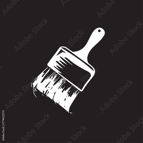 Paint roller in cartoon, doodle style . Image for t-shirt, web, mobile apps and ui. Isolated 2d vector illustration in logo, icon, sketch style, Eps 10, black and white. AI Generative