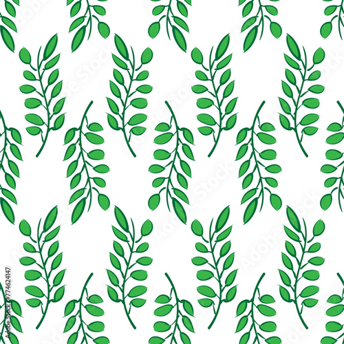 Seamless background of hand-painted leaves. Texture for printing on fabric, wallpaper, posters, website design.