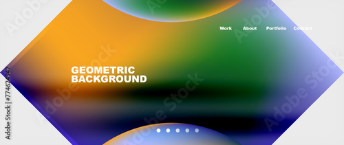 Colorful gradients with abstract geometric shapes. Vector Illustration For Wallpaper, Banner, Background, Card, Book Illustration, landing page