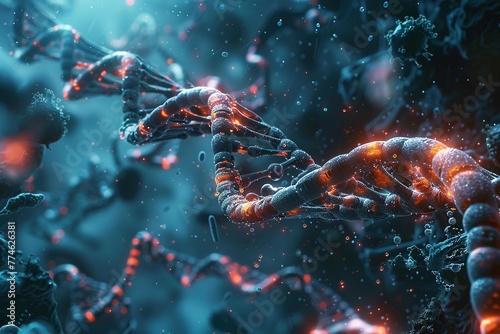 Nanotechnology Nanobot DNA Repair Module in Action