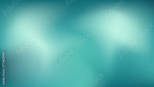 Abstract blurred gradient background with grainy noise texture in emerald green colors. For covers, wallpapers, branding, social media, business cards and more