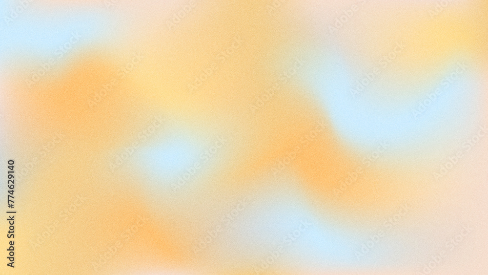 Abstract blurred gradient background with grainy noise texture in soft yellow and gray colors. For covers, wallpapers, branding, social media, business cards and more
