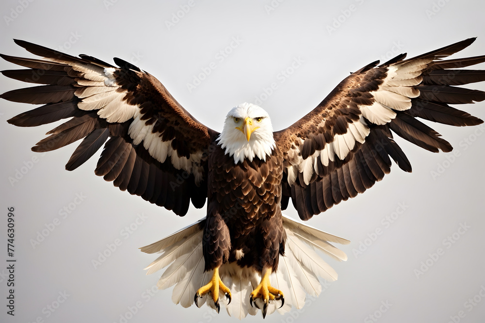 Obraz premium An eagle with an elegant look with an isolated background