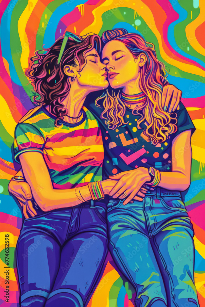 Colorful vibrant lgbt community pride celebration. Concept illustration on lgbt community. Colorful vibrant lgbt community pride celebration. Concept illustration on lgbt community.