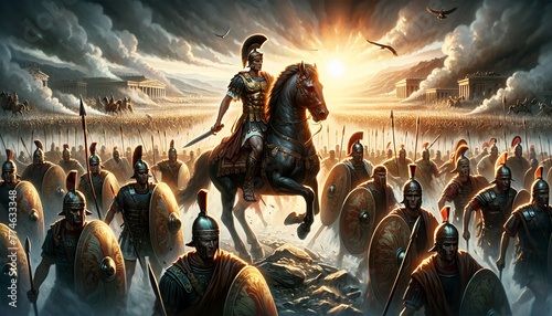 roman legion- Roman soldiers and their general © M.studio