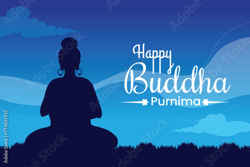 Buddha Jayanti, Buddha Purnima, and Buddha Day, vesak celebration greeting vector