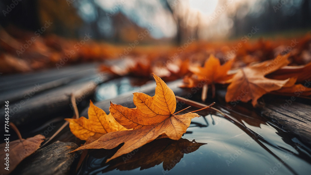 High-Quality Fall Background And Fall Wallpaper With 8K Resolution - obrazy, fototapety, plakaty 