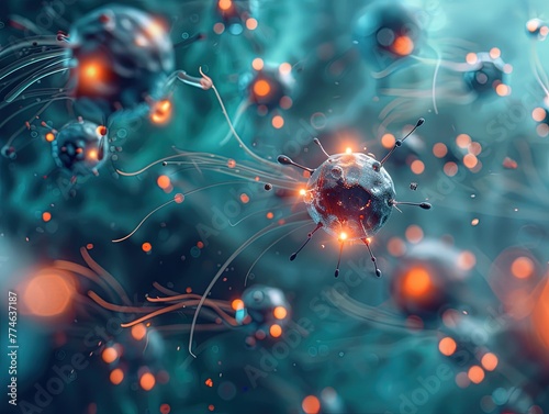 Nanotechnology medicine Microscopic Marvel: Nanobots Delivering Precision Medicine,Nanobots Deploying Therapeutic Payloads