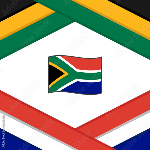 South Africa Flag Abstract Background Design Template. South Africa Independence Day Banner Social Media Post. South Africa Template