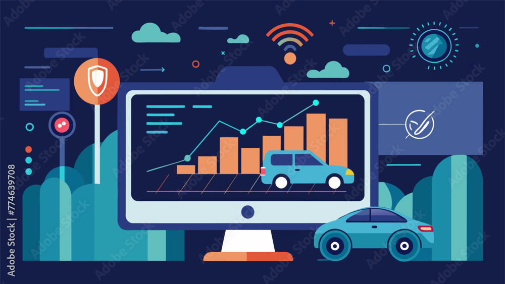 A closeup of a computer screen displaying realtime data and statistics of an autonomous vehicles movement and performance all made possible