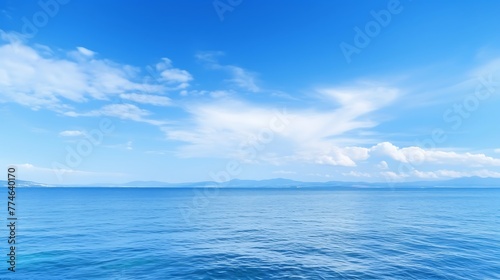 Blue sea and blue sky background. © Shipons Creative