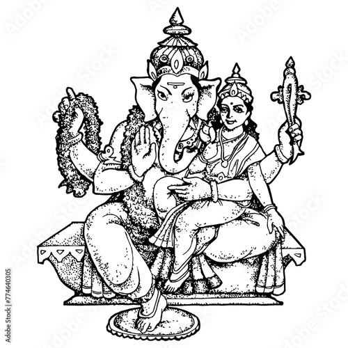 Divine Circuitry: The Artistry of Ganesh Chipart