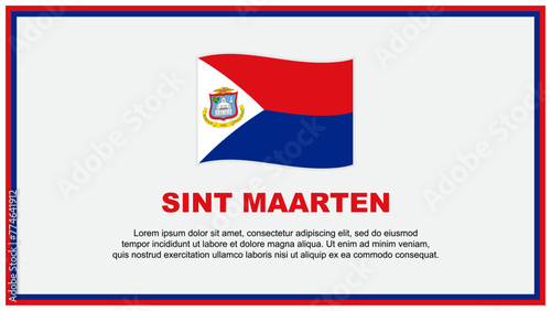 Free Download Sint Maarten Flag Abstract Background Design Template. Sint Maarten Independence Day Banner Social Media Vector Illustration. Sint Maarten Banner - GFXLoad