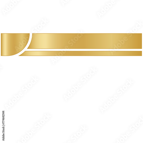 Title Gold Banner Template