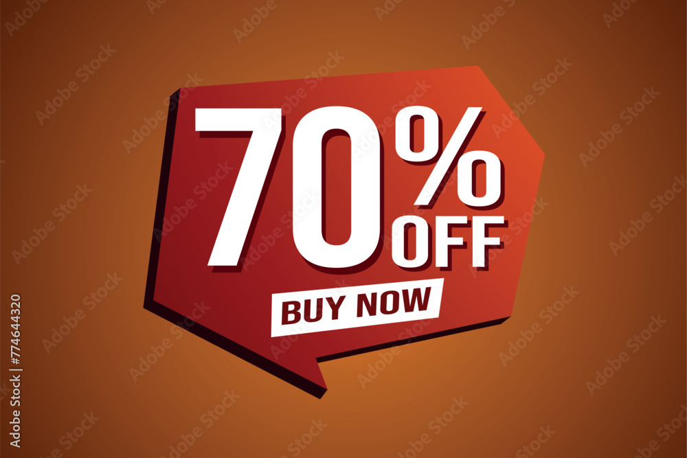 70% seventy percent off buy now poster banner graphic design icon logo sign symbol social media website coupon

