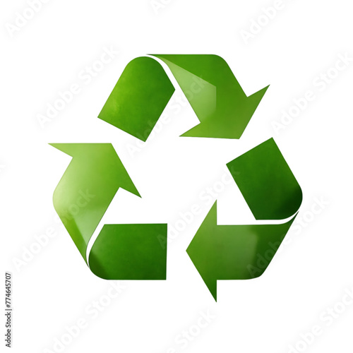 paper craft design of recycle icon