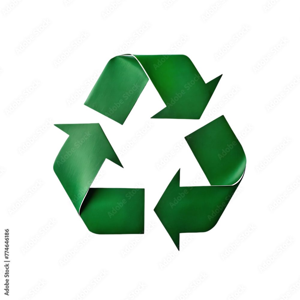 Fototapeta premium paper craft design of recycle icon