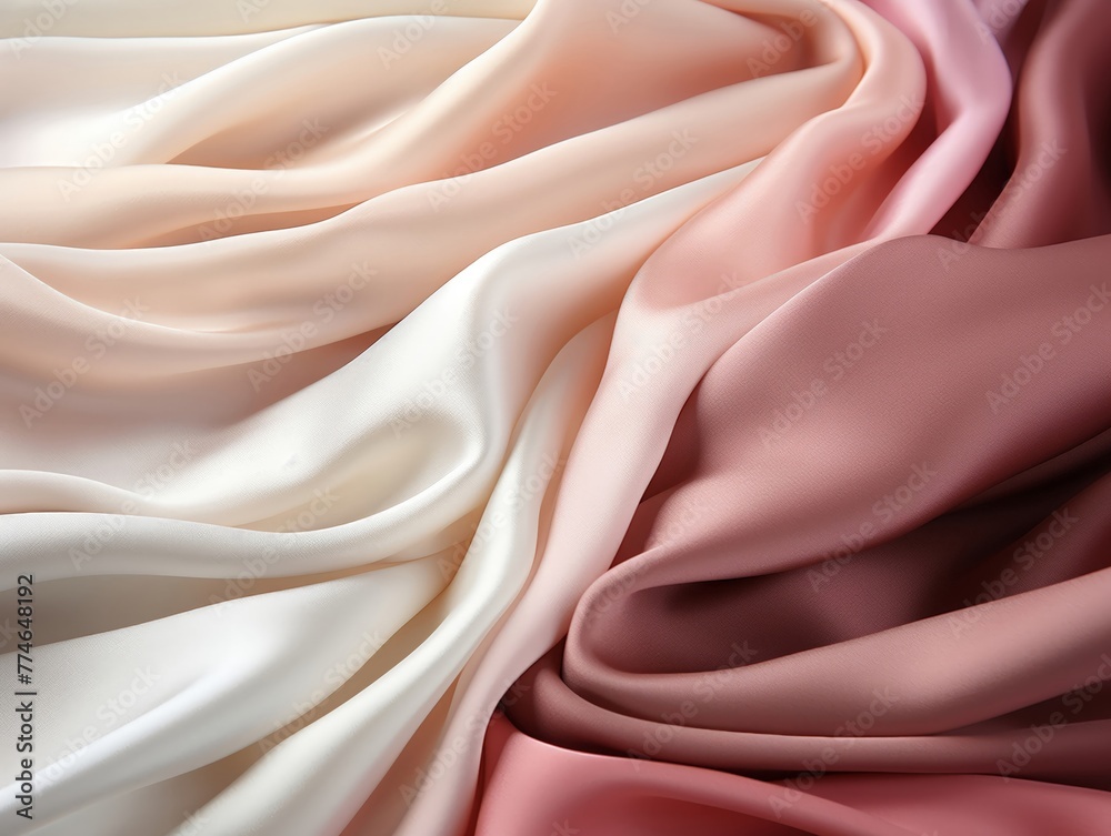 Elegant Flowing Silk Fabric in Soft Colors
Elegant Flowing Silk Fabric in Soft Colors