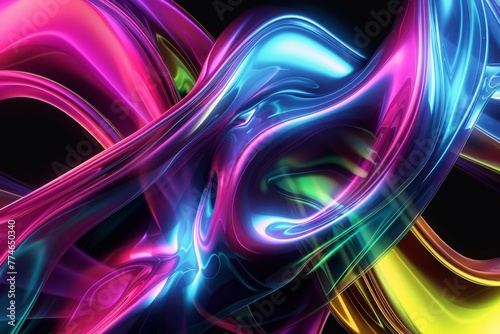 holographic liquid fluid abstract background