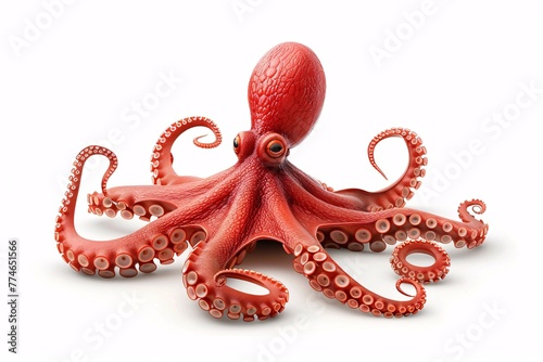 a red octopus with tentacles
