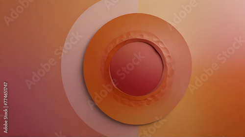 Modern orange gradient geometric shape background with dynamic light lines abstract. generative.ai