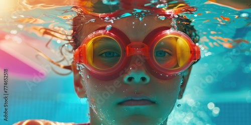 A child professional swimmi...