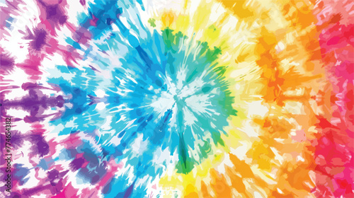 Tie dye pattern with rainbow color. radial blur