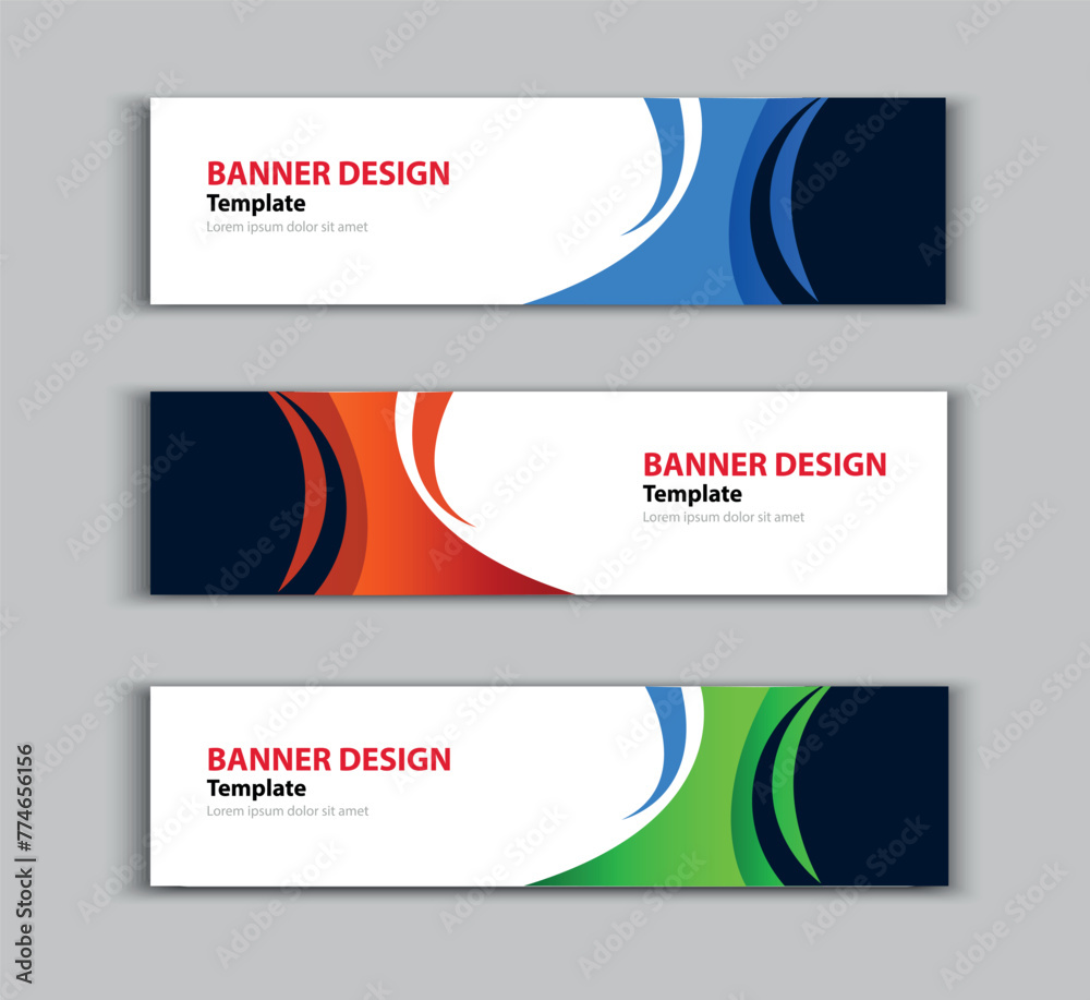 Naklejka premium Vector abstract geometric design banner web template.