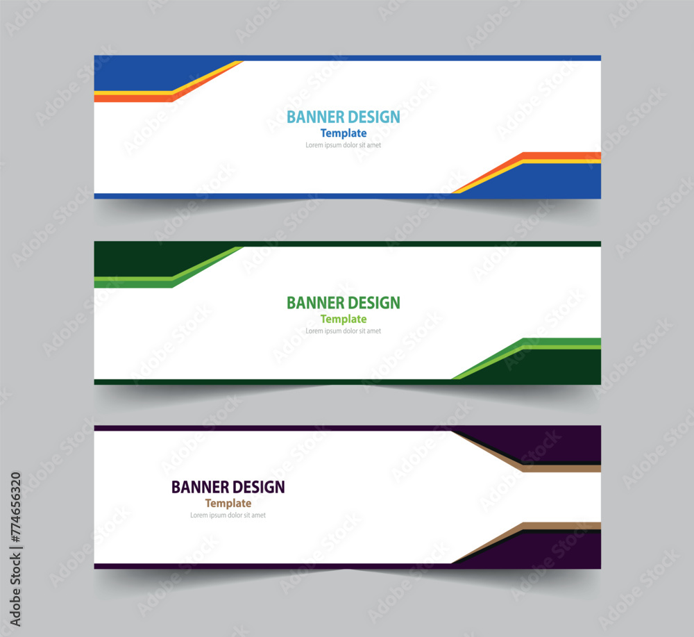 Vector abstract geometric design banner web template. Vector abstract geometric design banner web template.