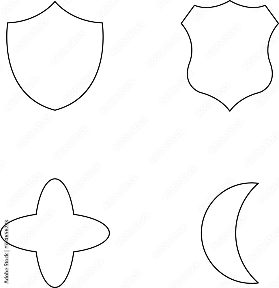 Geometric shapes vector. Set of geometric rounded kid toys shapes - Linear thin geometric rounded shapes black vector illustration. Geometric shapes vector. Set of geometric rounded kid toys shapes - Linear thin geometric rounded shapes black vector illustration.