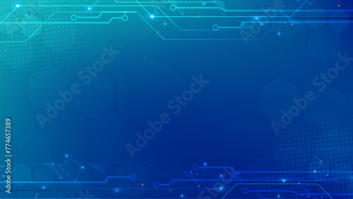 Green Blue Digital technology background. Futuristic background for various design projects such as websites, presentations, print materials, social media posts