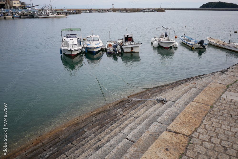 Fototapeta premium 漁港のボード