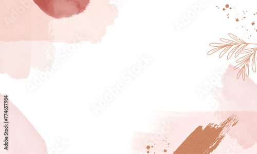 vector watercolor abstract background with painted stains